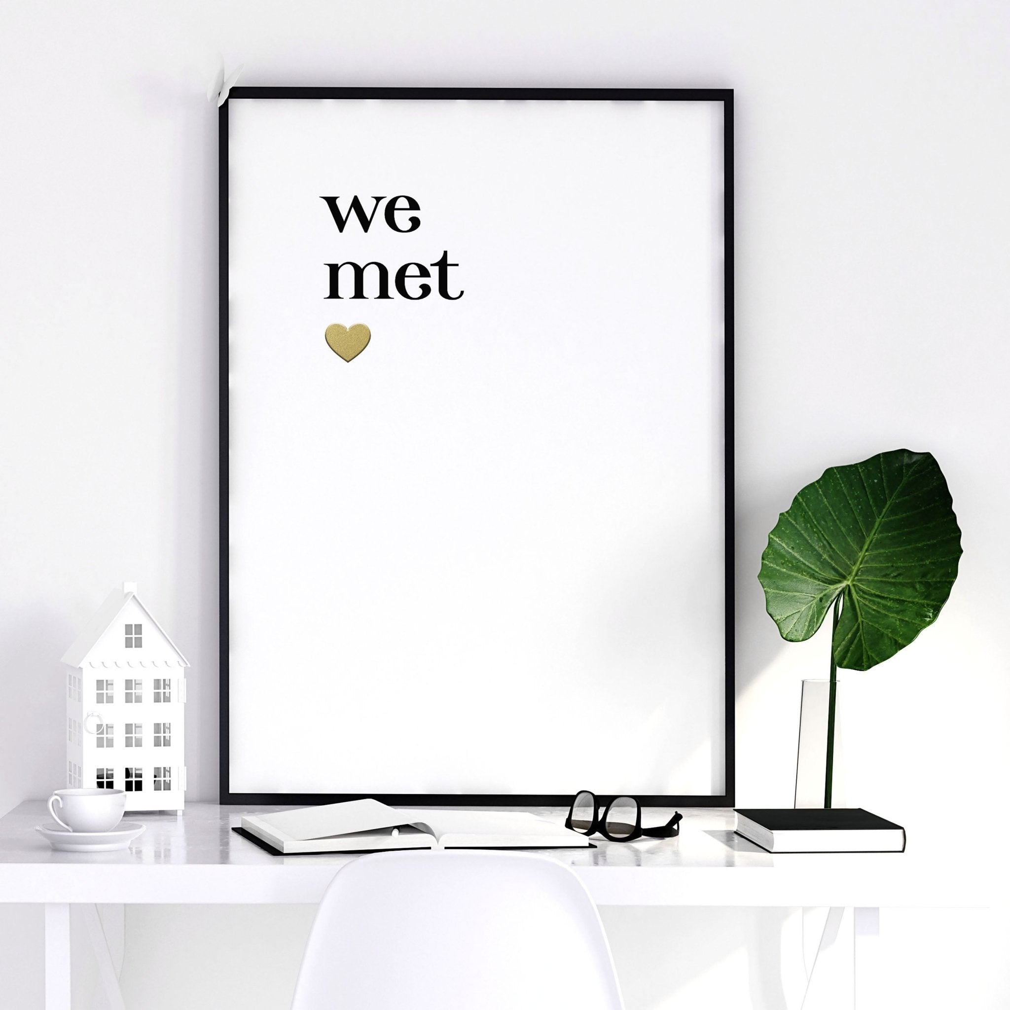 1st year anniversary gift | set of 2 wall art prints for Bedroom