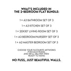 2-Bedroom Flat Wall Art Bundle – Ready-to-Hang Decor for Every Room