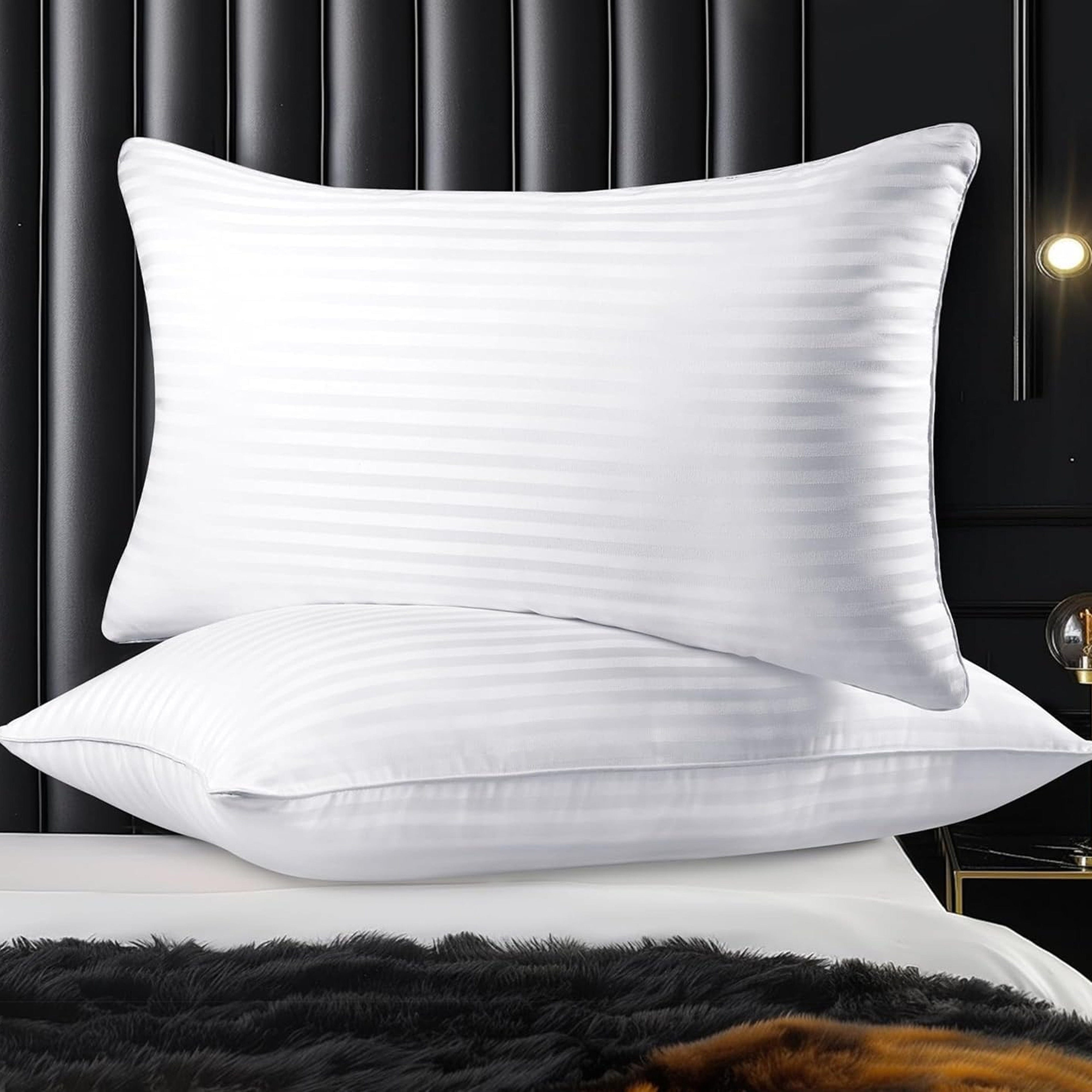 2 Pack Luxury Hotel Pillows Hypoallergenic Hollowfibre Soft Medium Support for Comfortable Sleep by OLIVIA ROCCO