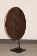 Cameroon Beaded Shield - L - 54cm White 08