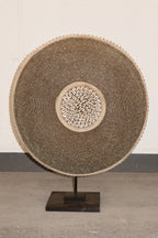 Cameroon Beaded Shield - L - 55cm Gold 09