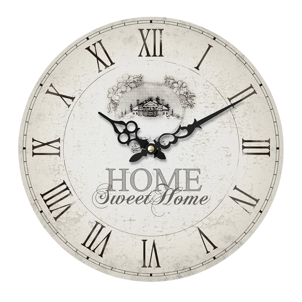Home Sweet Home 34cm Dia Round Wall Clock