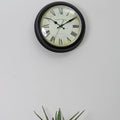 Robello 36cm Dia Black Lined Rim Wall Clock
