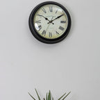 Robello 36cm Dia Black Lined Rim Wall Clock