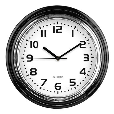 Siffer 30cm Dia Chrome Finish Wall Clock