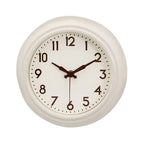 Cream Metal White Face Wall Clock | Maddox