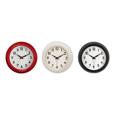Cream Metal White Face Wall Clock | Maddox