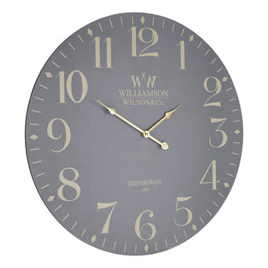 60cm Dia Classic Grey Wall Clock | Destini