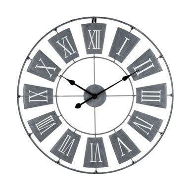 Vitus 70cm Dia Grey Metal Small Wall Clock