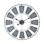 Vitus 90cm Dia Grey Metal Large Wall Clock
