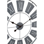 Vitus 90cm Dia Grey Metal Large Wall Clock