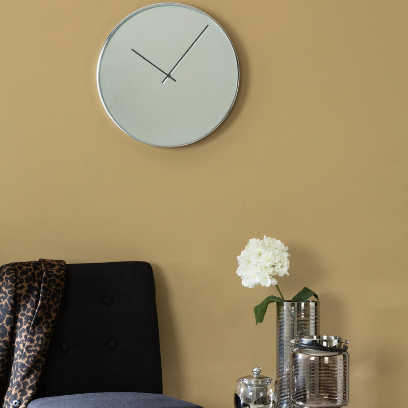40cm Dia Chrome and Mirror Wall Clock | Baillie