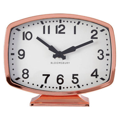 Rose Gold Finish Table Clock | Baillie