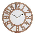 Vitus 40cm Dia Carved Wood Wall Clock