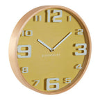 Yellow Wood Large Numbers Wall Clock | Vitus