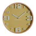 Yellow Wood Large Numbers Wall Clock | Vitus