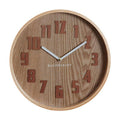 Vitus 30cm Dia Brown Grain Small Wall Clock