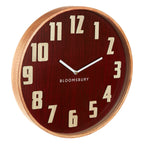 Vitus 40cm Dia Red Grain Large Wall Clock