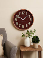 Vitus 40cm Dia Red Grain Large Wall Clock
