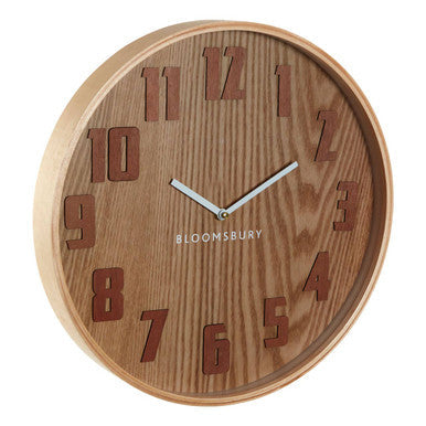 Vitus 40cm Dia Brown Grain Large Wall Clock