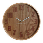 Vitus 40cm Dia Brown Grain Large Wall Clock