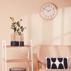 Vitus 40cm Dia White Wood with Gold Numbers Wall Clock