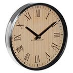 Vitus 30cm Dia Natural and Silver Wall Clock