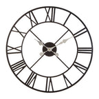 Vitus 56cm Dia Black Metal Wall Clock