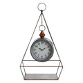 Antique Silver Finish Table Clock | Hayden