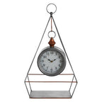 Antique Silver Finish Table Clock | Hayden