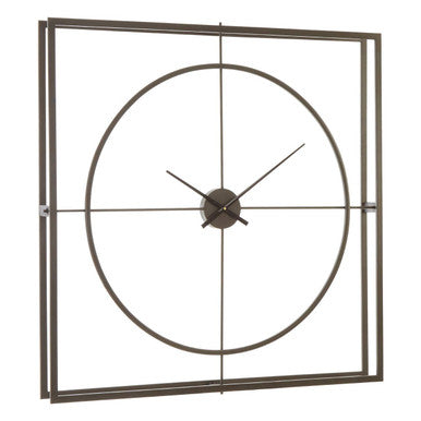 105cm Dia Rust Finish Wall Clock | Trinity