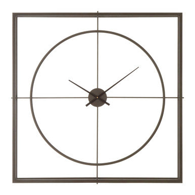 105cm Dia Rust Finish Wall Clock | Trinity