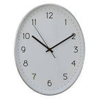 Oval Wall Clock with Silver Finish | Elko