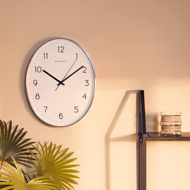 Elko Oval Wall Clock With Dark Grey Finish