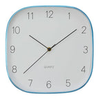 Elko 29cm Dia Square Blue Finish Case Wall Clock