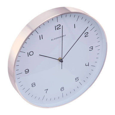 Elko 31cm Dia Round Copper Finish Wall Clock