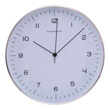 Elko 31cm Dia Round Copper Finish Wall Clock