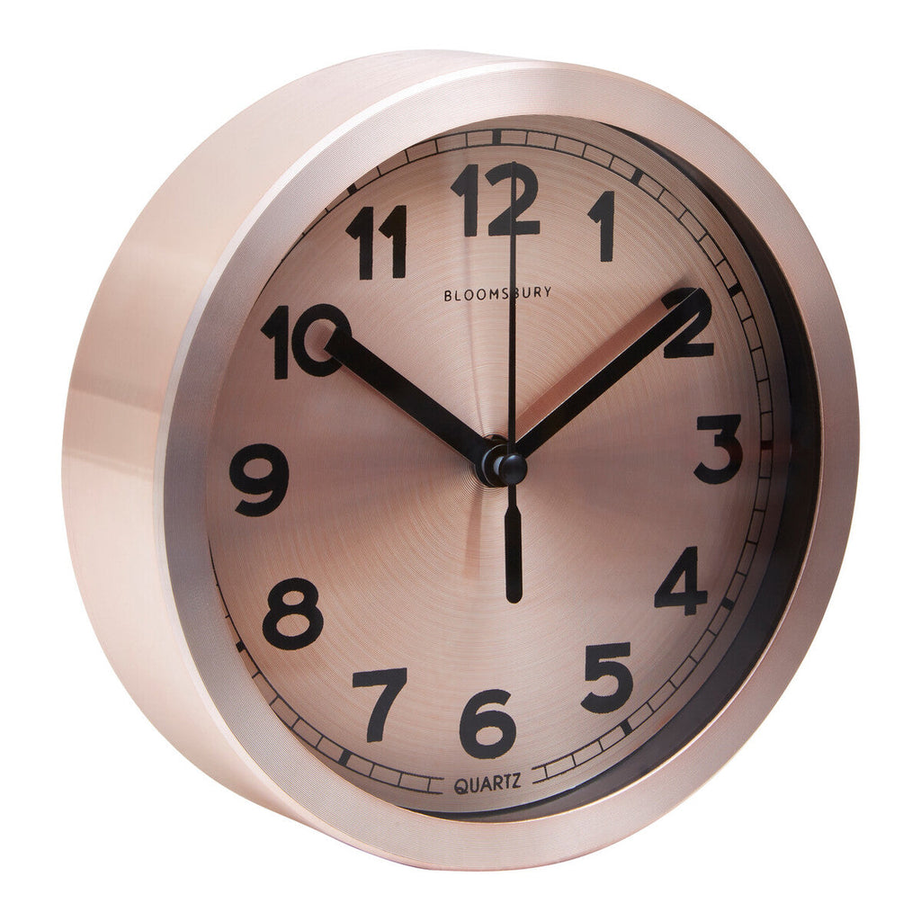 Elko 15cm Dia Wall Clock with Copper and Black Finish