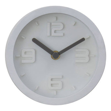 Elko 16cm Dia White Finish Embossed Wall Clock