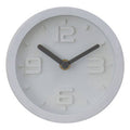 Elko 16cm Dia White Finish Embossed Wall Clock