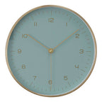 Elko 25cm Dia Gold and Mint Green Finish Wall Clock