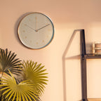 Elko 25cm Dia Gold and Mint Green Finish Wall Clock