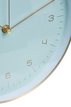 Elko 25cm Dia Gold and Mint Green Finish Wall Clock