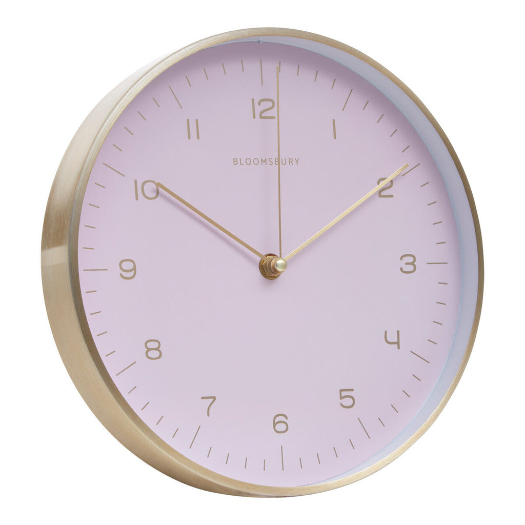 Elko 25cm Dia Gold and Pink Finish Wall Clock