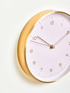 Elko 25cm Dia Gold and Pink Finish Wall Clock