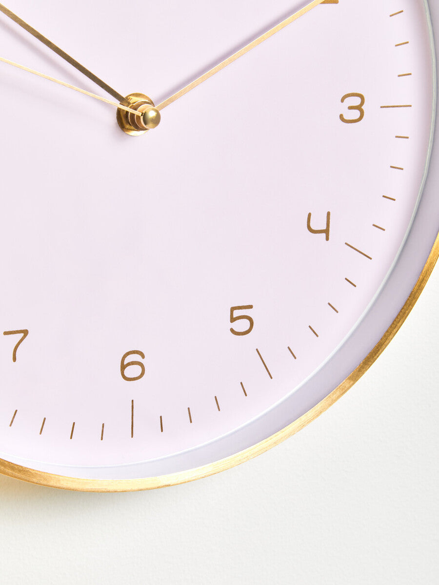 Elko 25cm Dia Gold and Pink Finish Wall Clock