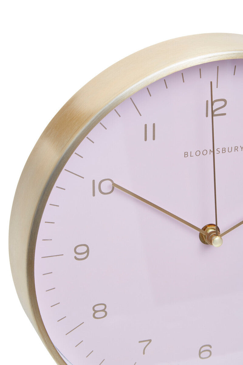 Elko 25cm Dia Gold and Pink Finish Wall Clock