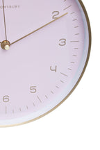 Elko 25cm Dia Gold and Pink Finish Wall Clock