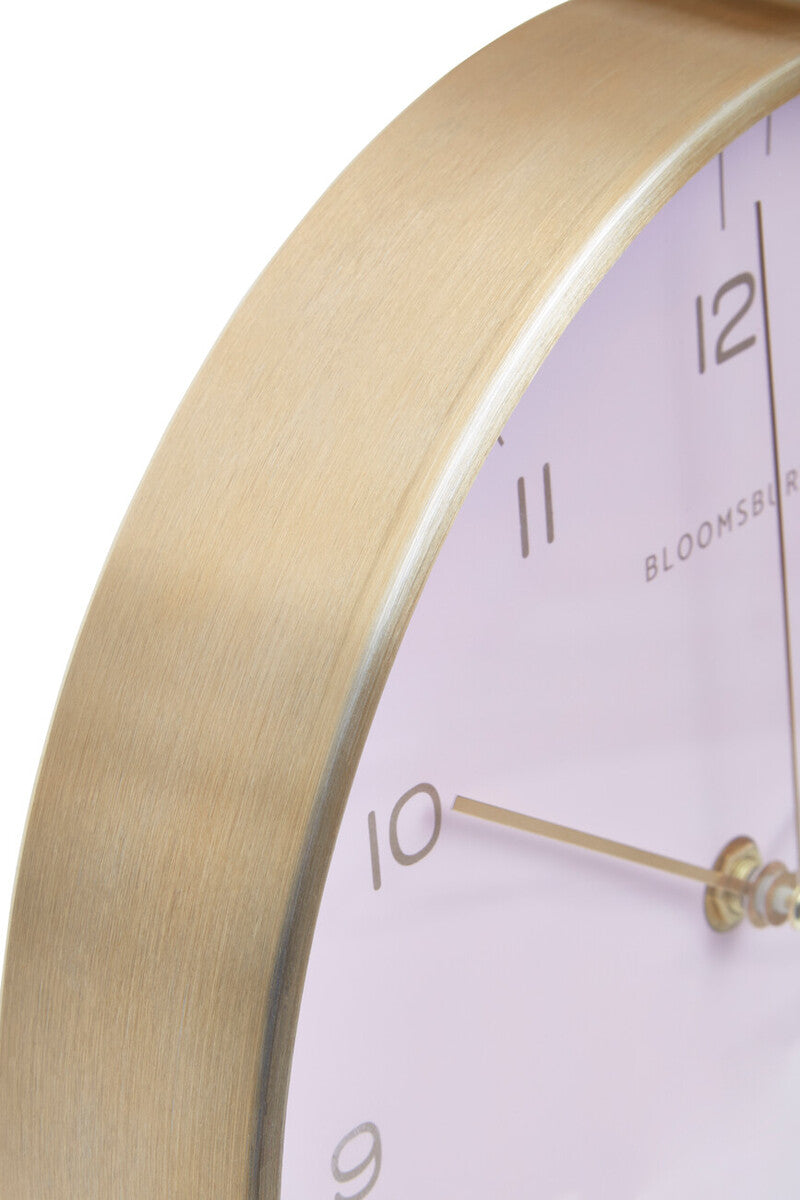 Elko 25cm Dia Gold and Pink Finish Wall Clock