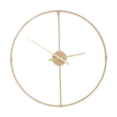 60cm Dia Metal Wall Clock with Gold Finish | Beauly